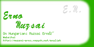 erno muzsai business card